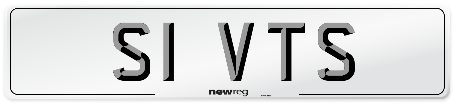 S1 VTS Number Plate from New Reg